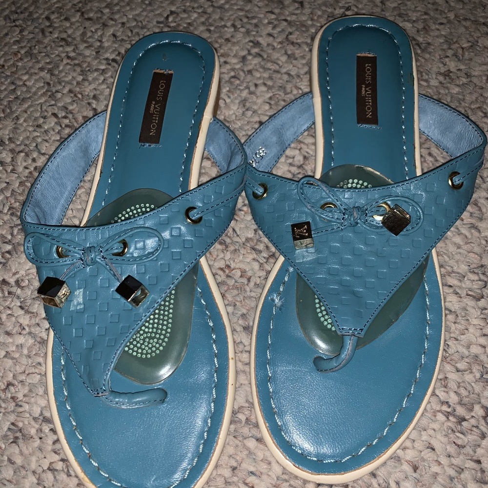 Blue thong sandal